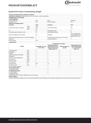 Bauknecht Gefrierschrank 286L – 186cm, NoFrost, Weiß