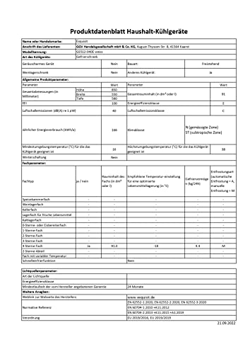 Exquisit Gefrierschrank 91L – Weiß