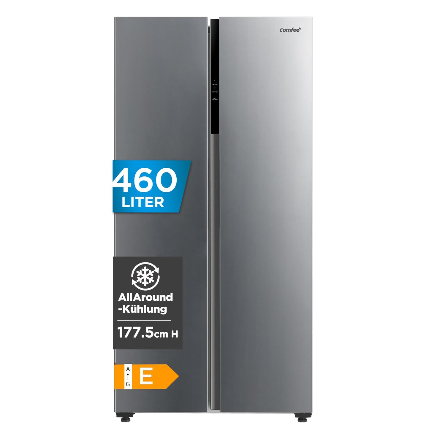 Comfee Side-by-Side Kühlschrank 460L – No Frost, Inox