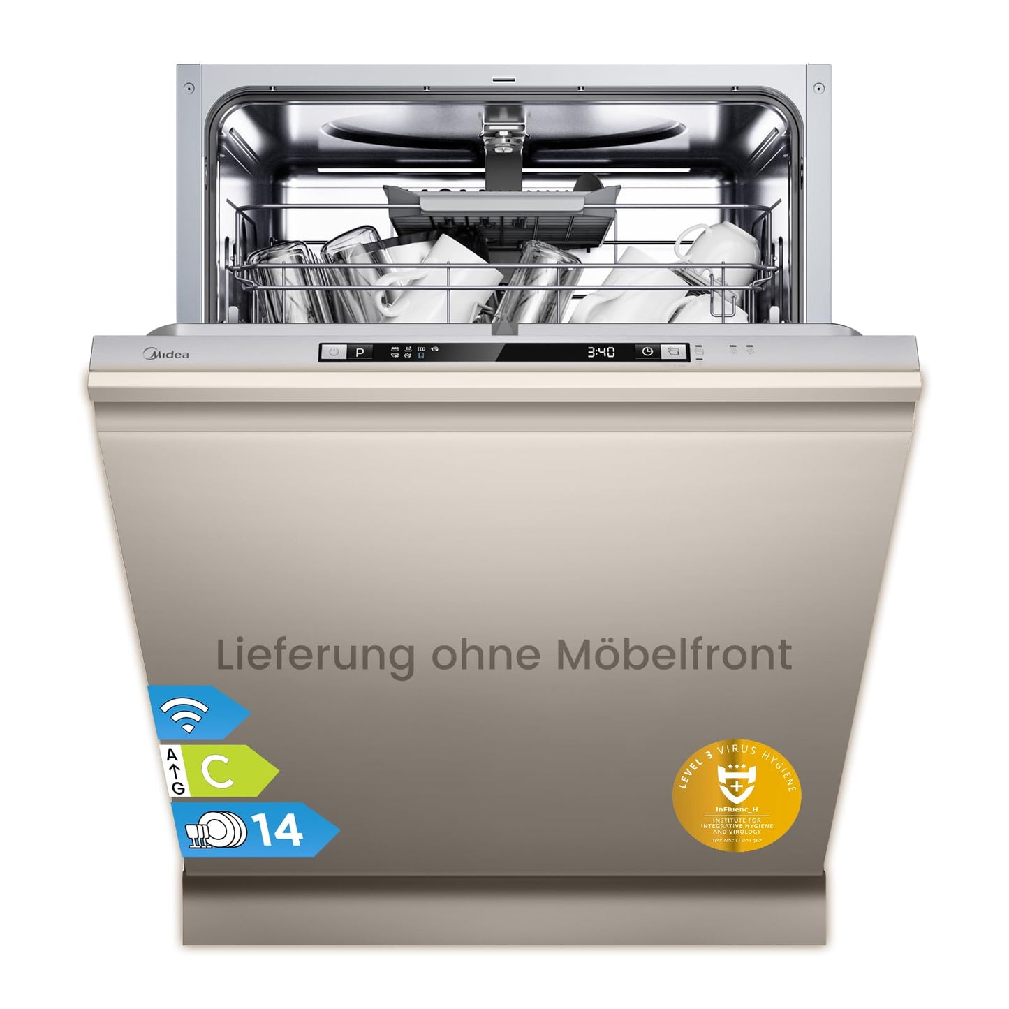 Midea Vollintegrierter Einbau-Geschirrspüler 60cm
