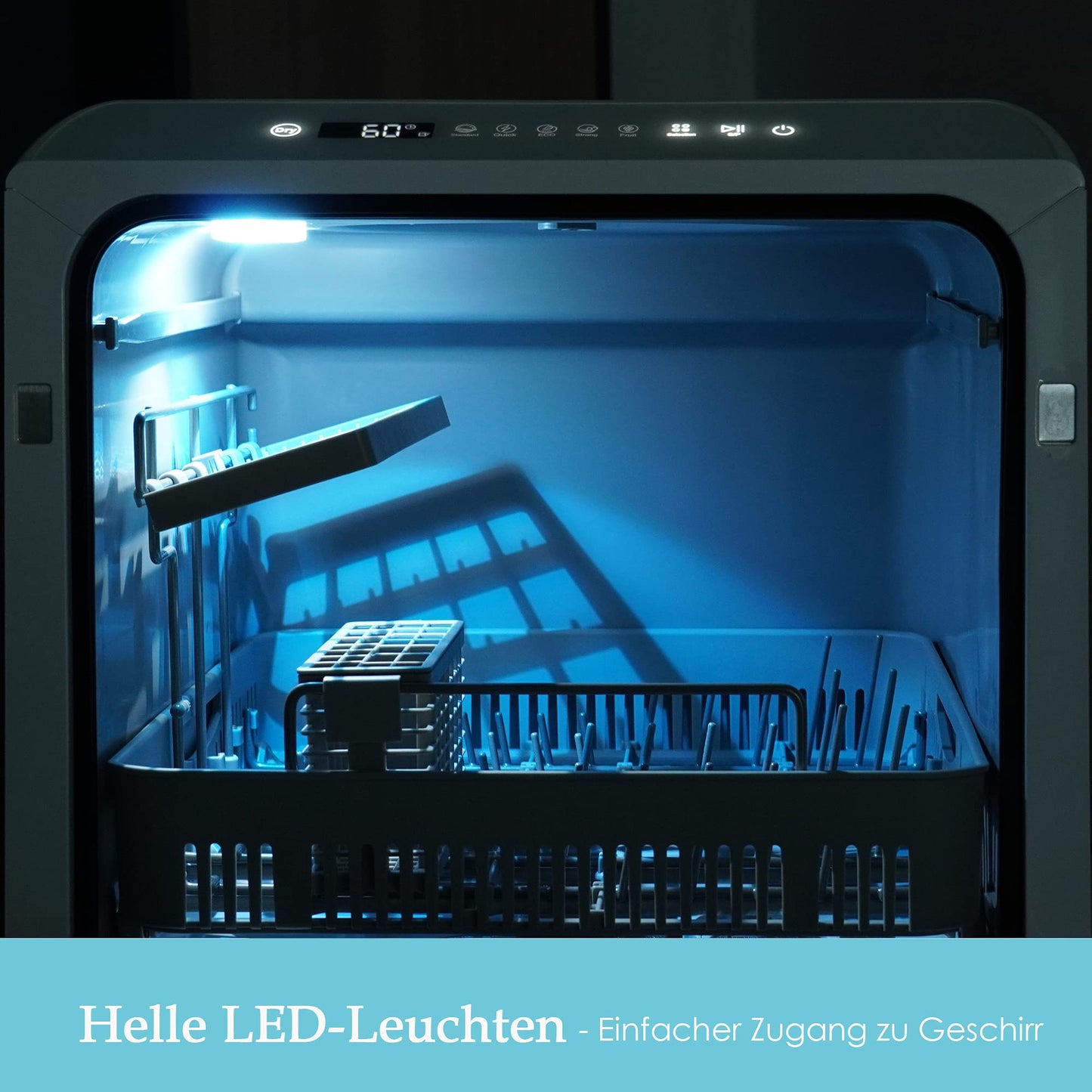 Mini Tischgeschirrspüler Freistehend 5L 6 Programme