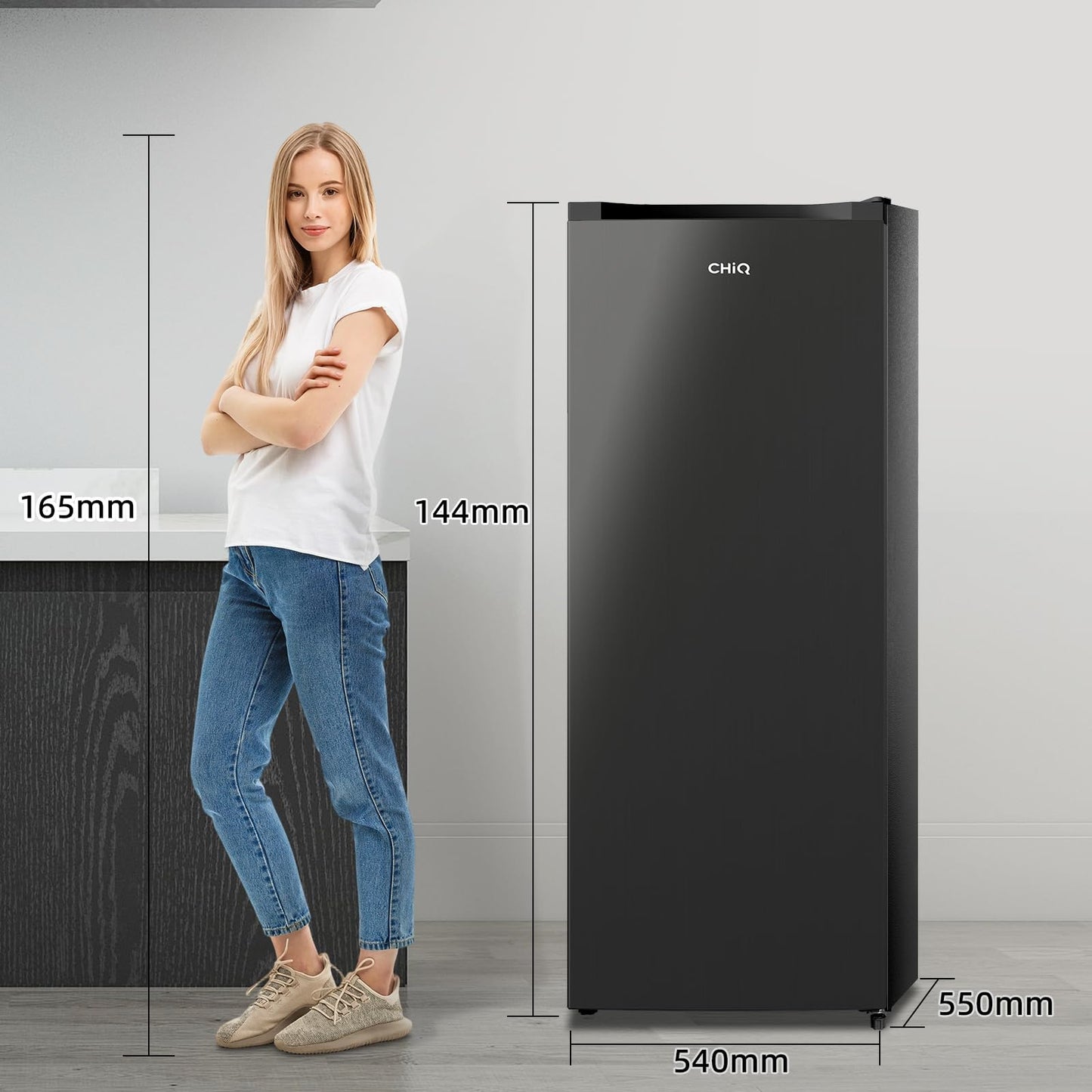 CHiQ Gefrierschrank 177L – 144cm, Weiß