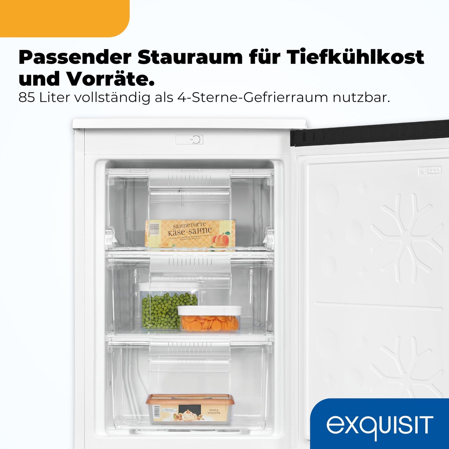 Exquisit Gefrierschrank 85L – Weiß