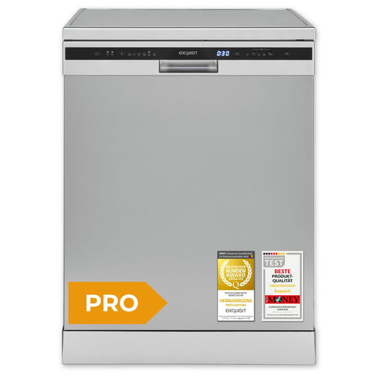 Exquisit GSP56314-030C Freistehender Geschirrspüler 60cm Silber