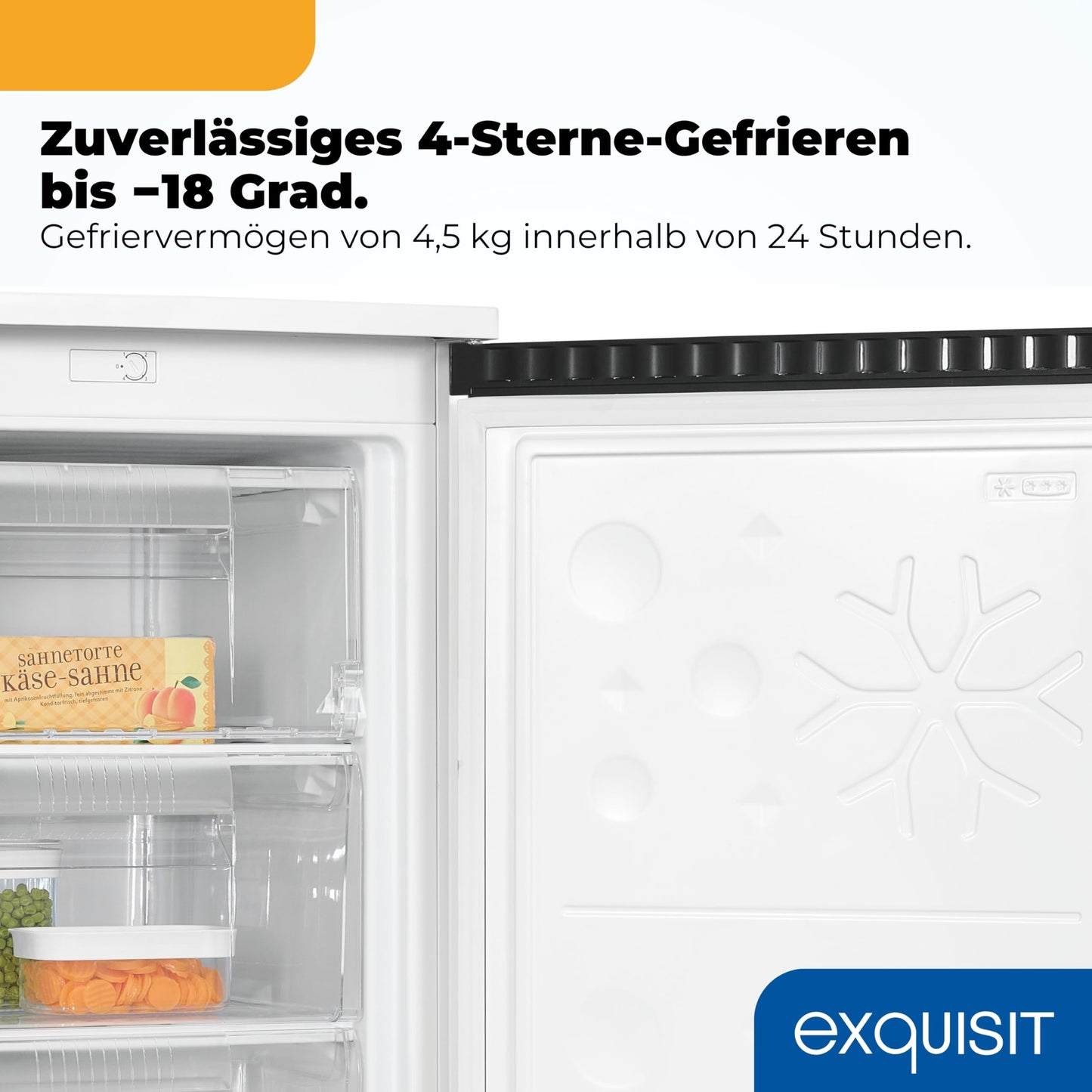 Exquisit Gefrierschrank 85L – Weiß