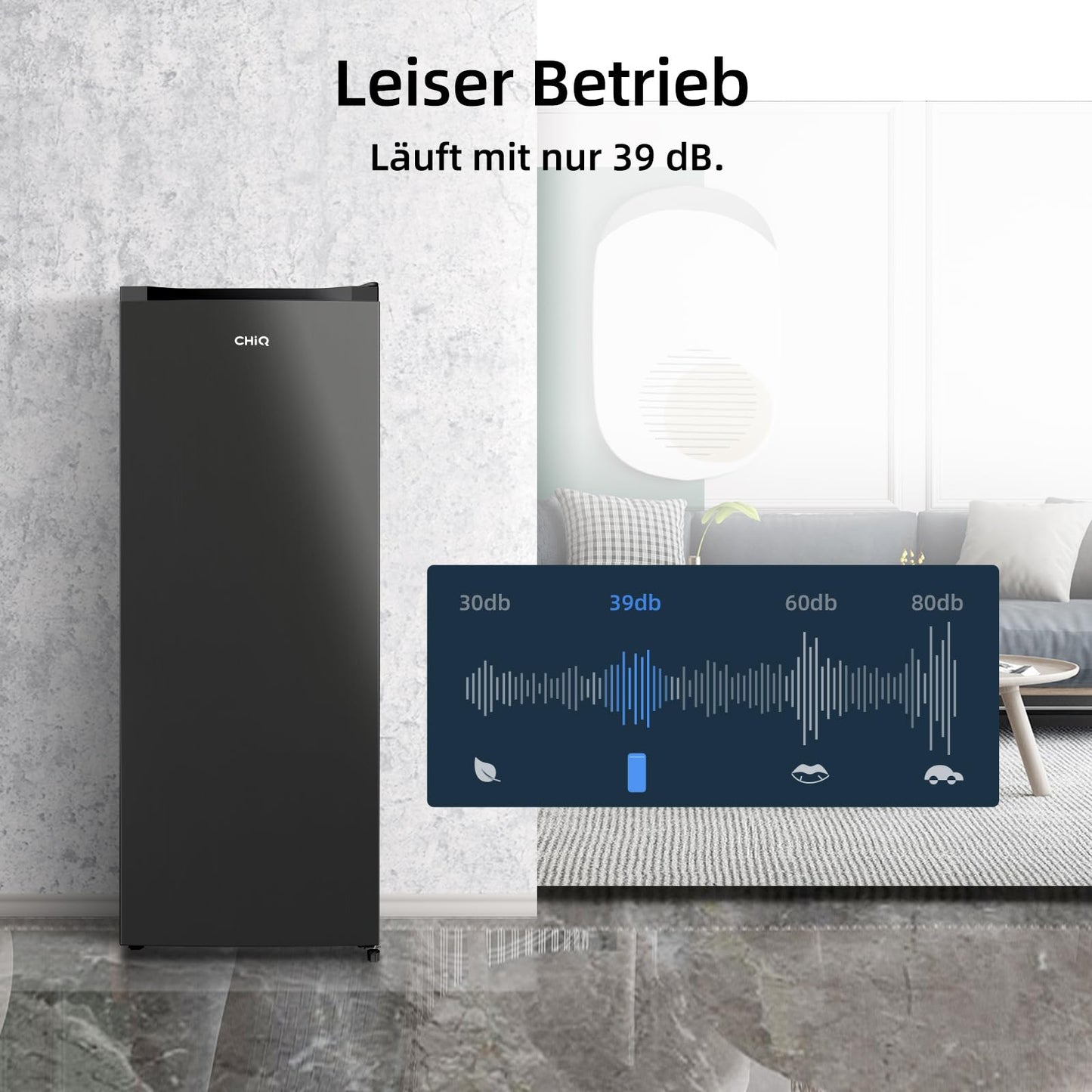 CHiQ Gefrierschrank 177L – 144cm, Weiß