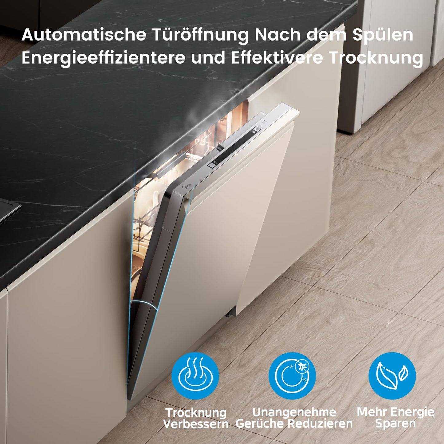 Midea Vollintegrierter Einbau-Geschirrspüler 60cm