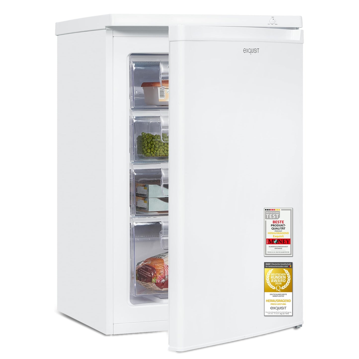 Exquisit Gefrierschrank 91L – Weiß