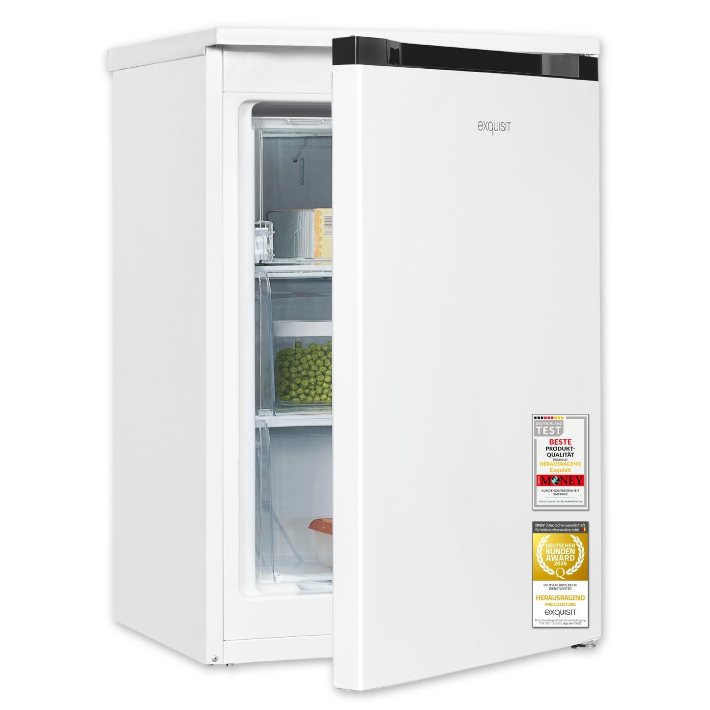 Exquisit Gefrierschrank 85L – Weiß