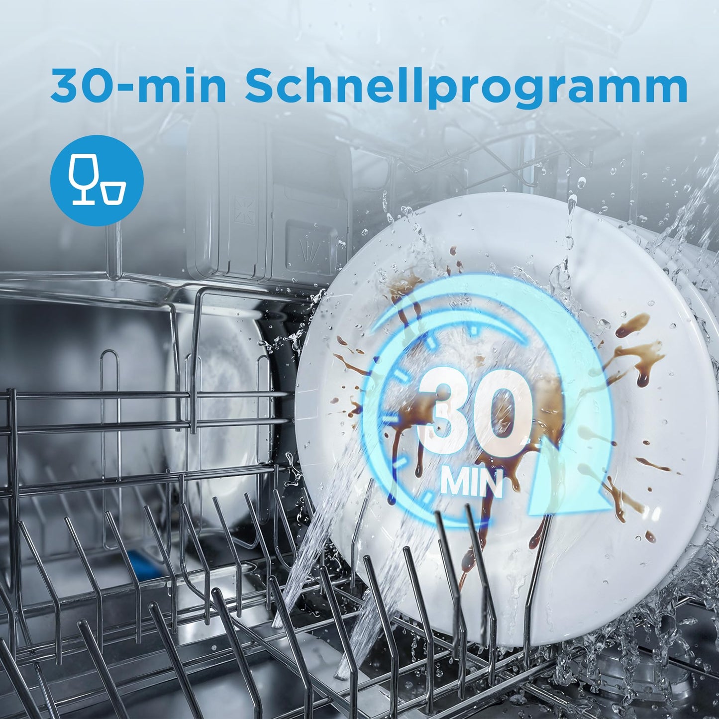Midea Vollintegrierter Einbau-Geschirrspüler 60cm 14 Maßgedecke