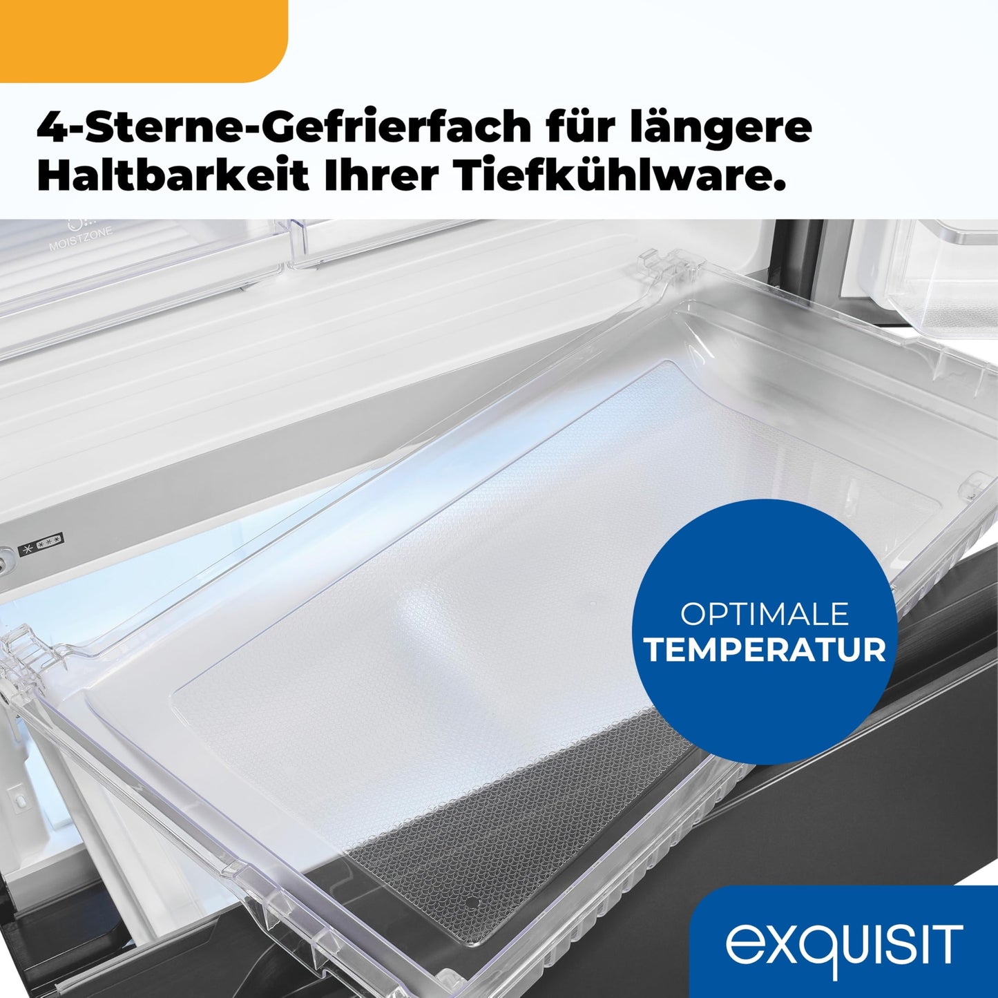 Exquisit French Door Kühlschrank 506L – No Frost, Inox Look