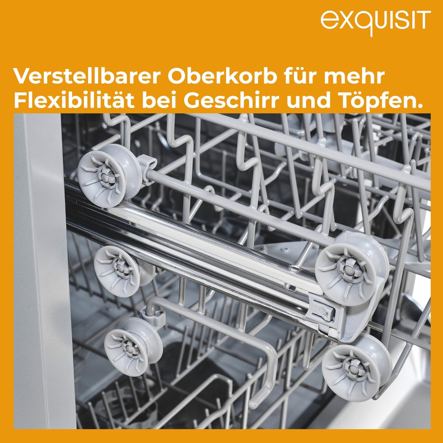 Exquisit GSP56314-030C Freistehender Geschirrspüler 60cm Silber