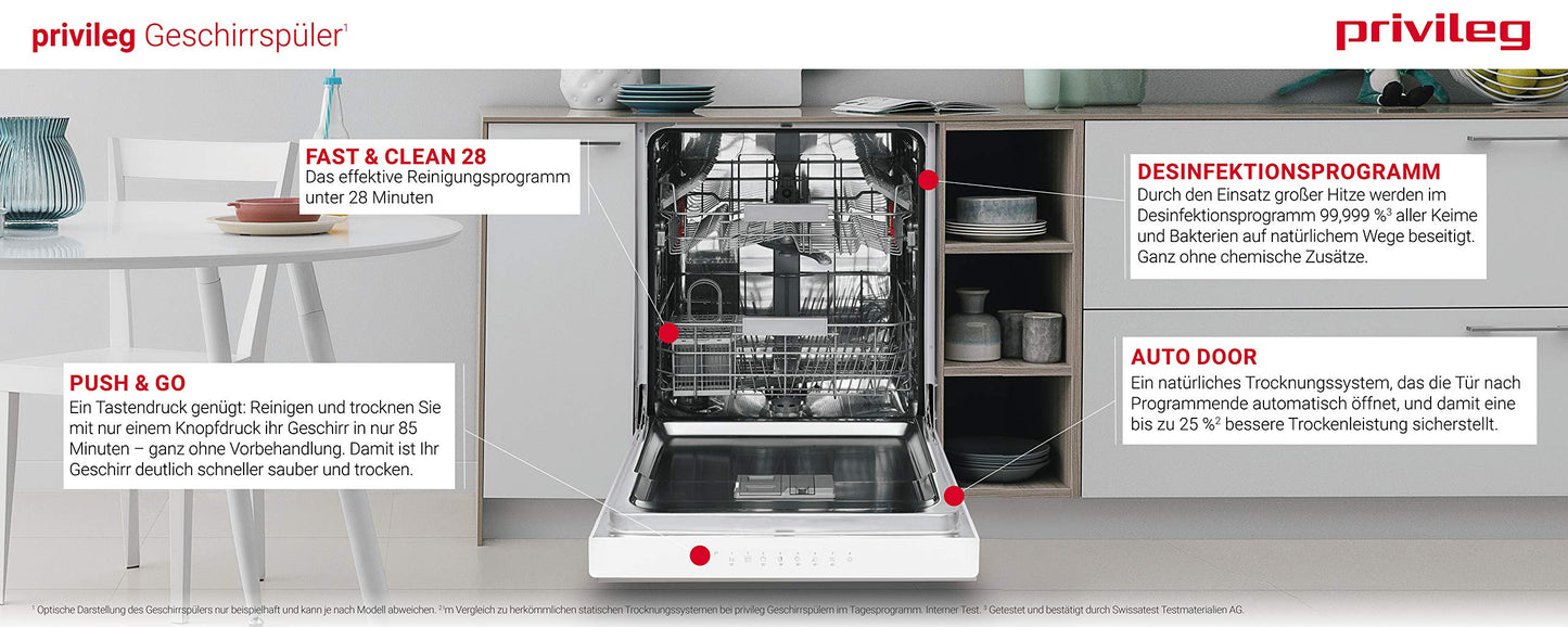Privileg RIO 3T131 A FE X Vollintegrierbarer Geschirrspüler 60cm