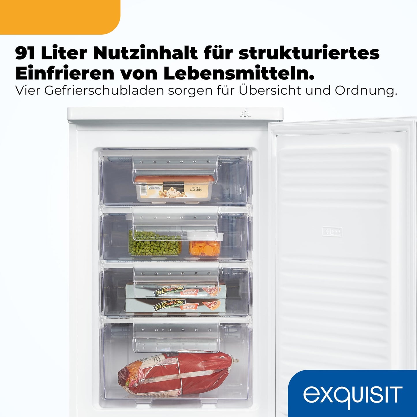 Exquisit Gefrierschrank 91L – Weiß