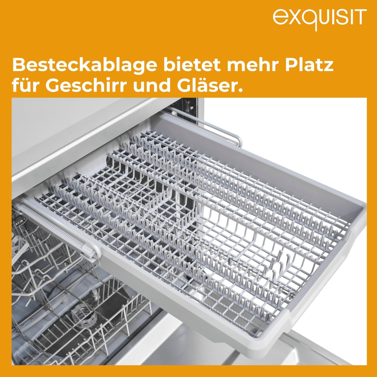 Exquisit GSP56314-030C Freistehender Geschirrspüler 60cm Silber