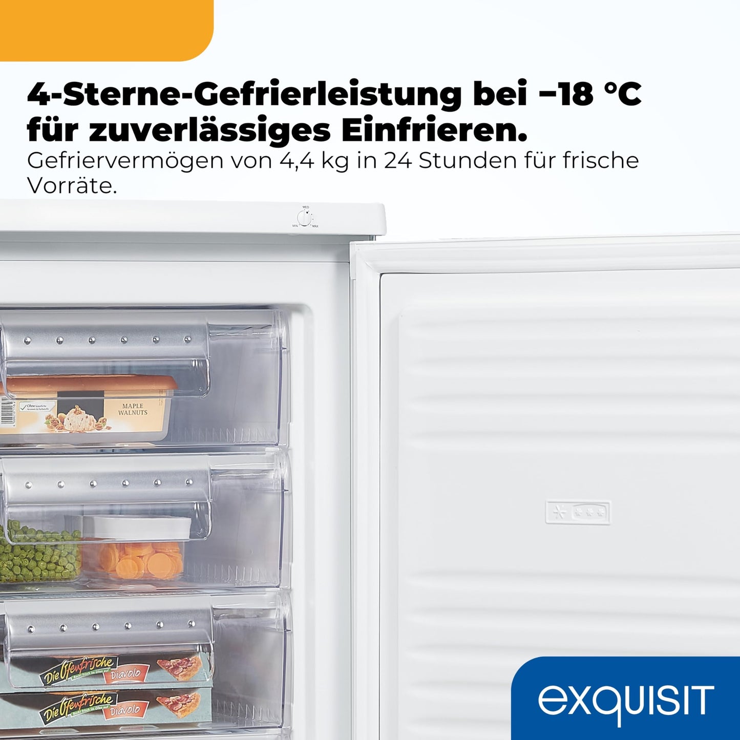 Exquisit Gefrierschrank 91L – Weiß